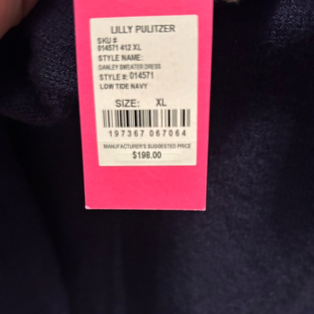 Lilly Pulitzer Navy Long Sleeve Dress with Gold Buttons